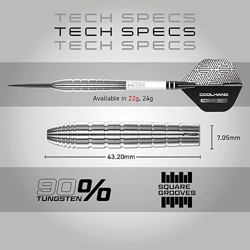 Miniatura 7 de RED DRAGON Luke Humphries TX Series - Juego de dardos de tungsteno premium con vuelos y tallos
