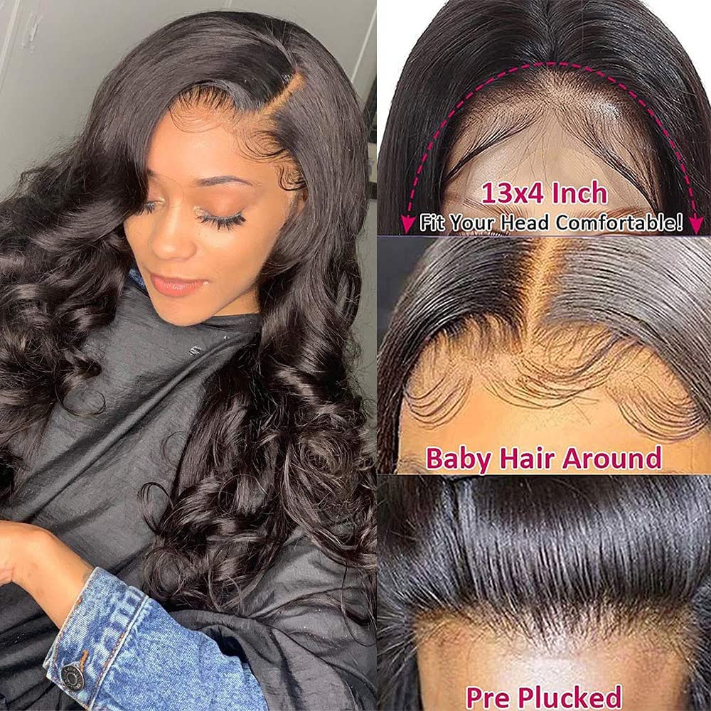 Sealusa Lace Front Wigs Human Hair for Black Women Lace Frontal Wigs Human Hair Pre Plucked With Baby Hair Natural Hairline virgin Brazilian Wigs Wigs 16 inch