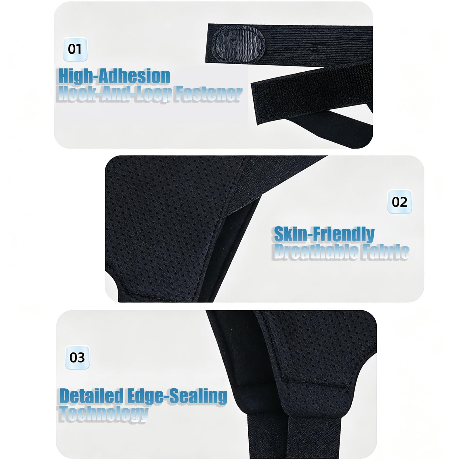 Cintura per Ernia Inguinale Uomo – Supporto 360° Traspirante, Regolabile Lato Sinistro/Destro per Alleviare il Dolore(Gray,Medium)
