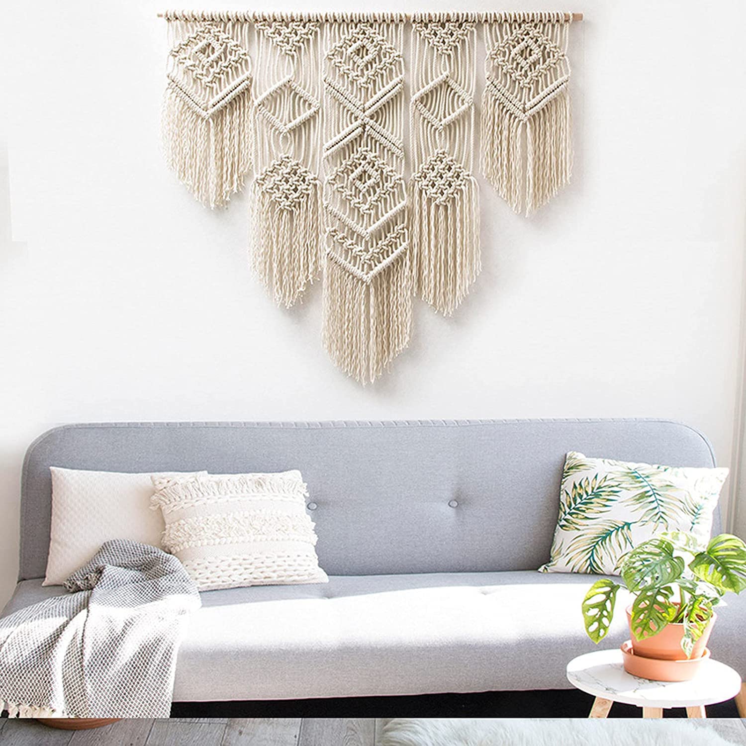 SERENEPEAK Macrame Wall Hanging Boho Dip-Dyed