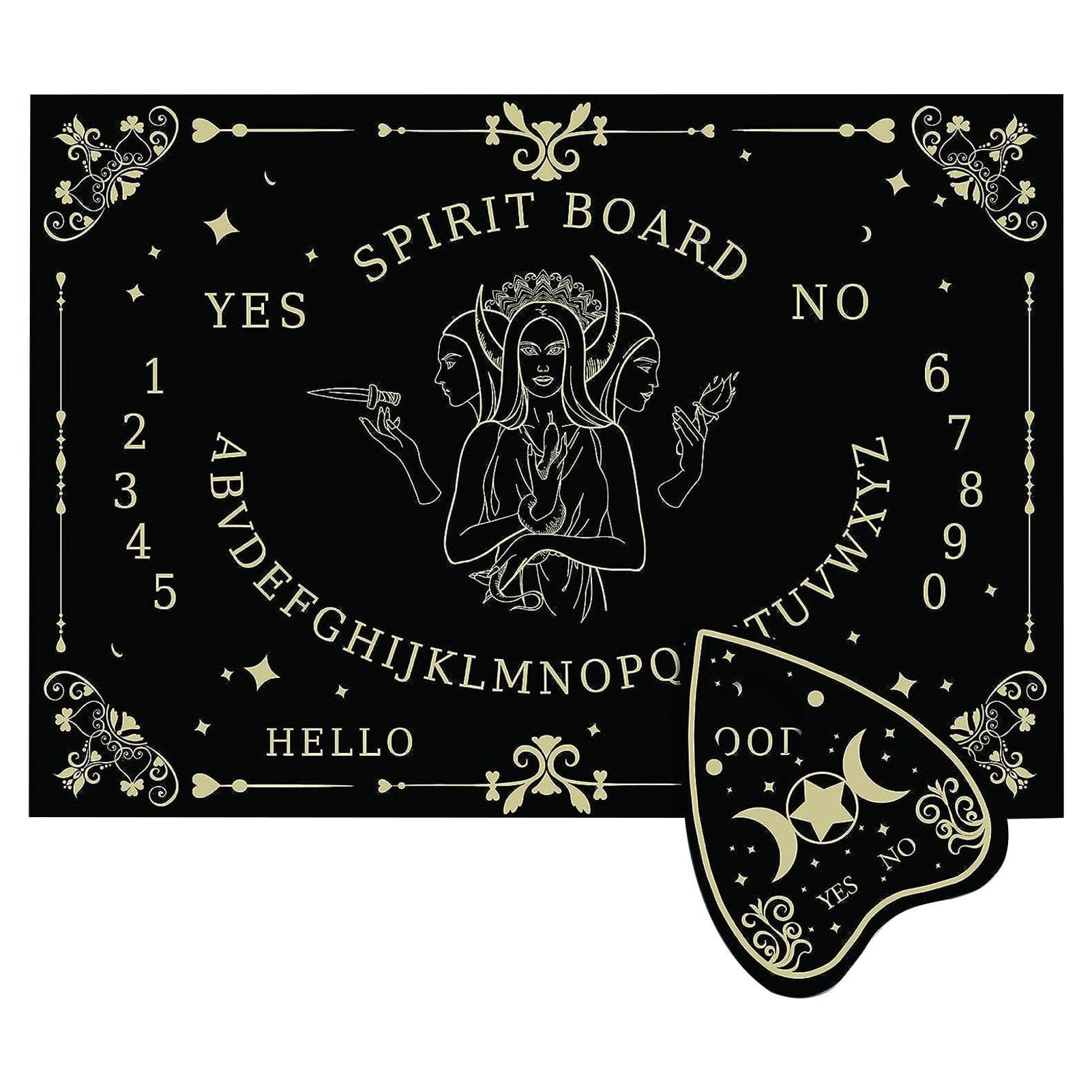 Fulenyi Pendulum Board Dowsing Divination - Acrylic Ouija Board For Metaphysical Message,Acrylic Dowsing Pendulums Witchcrafts Divination Tools Metaphysical Message Board For Weddings Size 9