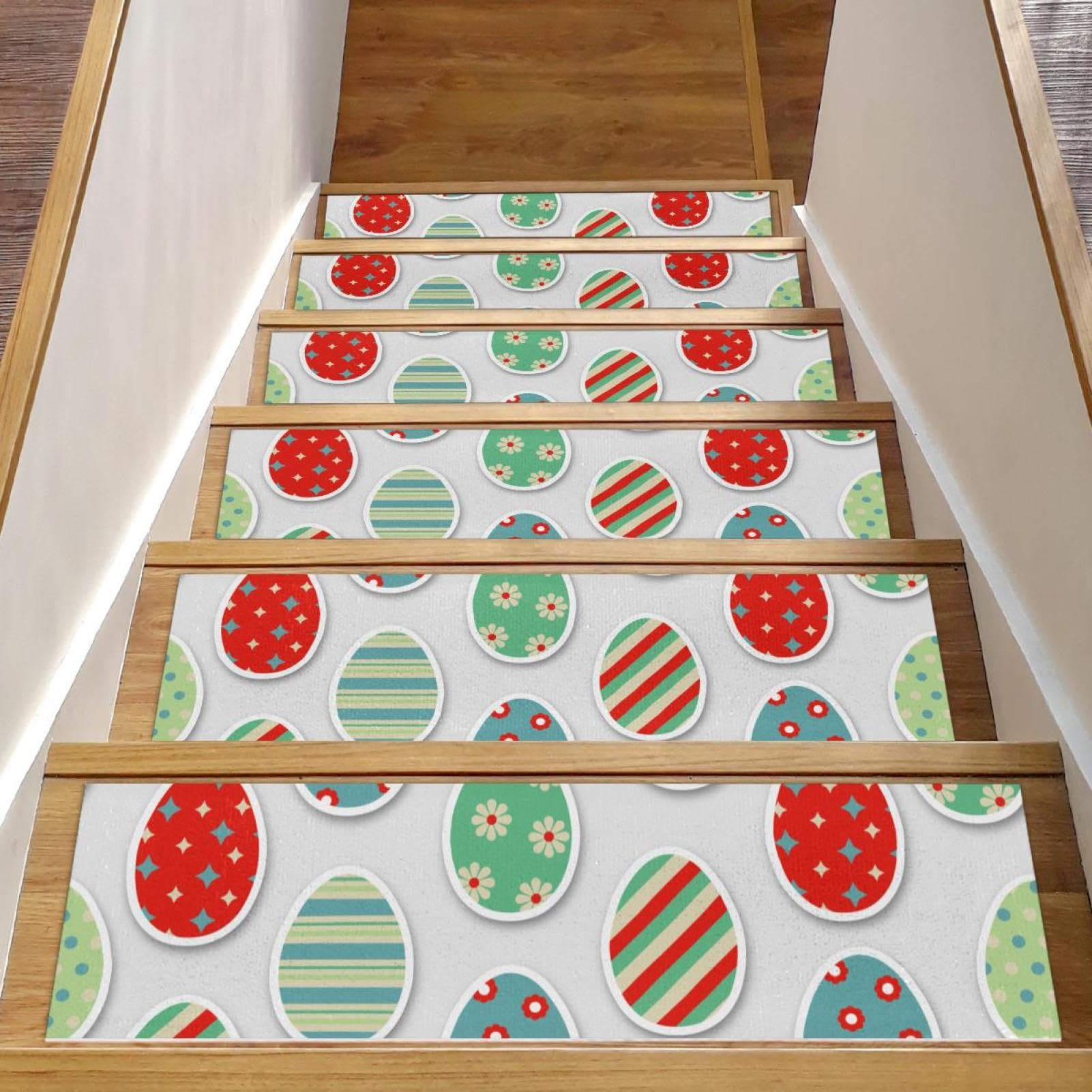 Alfombras de escaleras antideslizantes con base de seguridad para escalones de madera 1