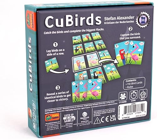 Miniatura 2 de Pandasaurus Games CuBirds - Juego de cartas - Reúne y organiza pájaros para ganar! Juego de estrategia de construcción de rebaño, divertido juego
