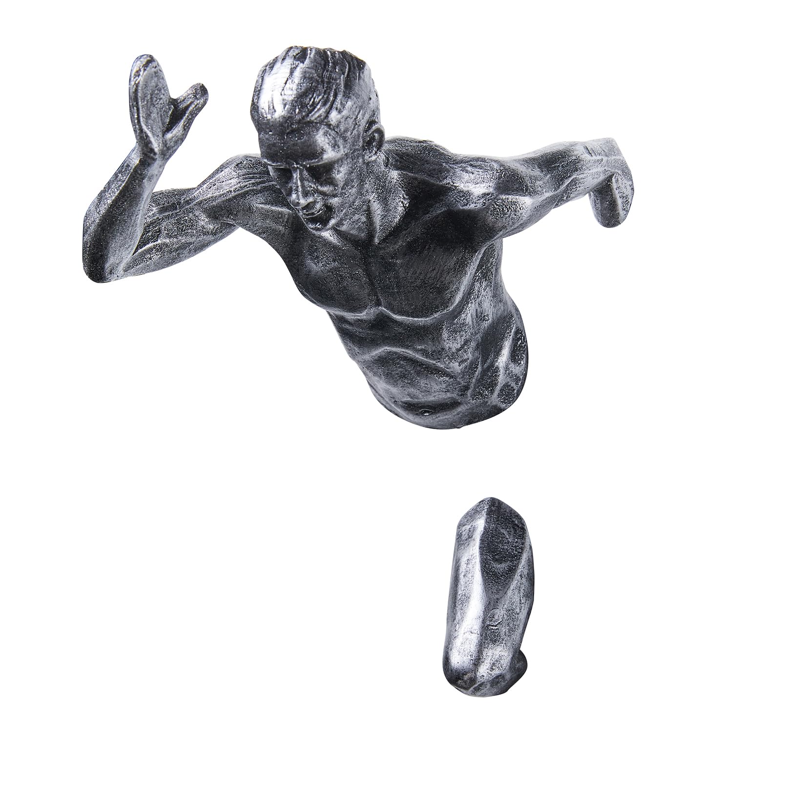 Pevfeciy Escultura de pared para salón, decoración de pared, decoración de pared moderna, figura de hombre, estatua 3D, esculturas de pared, estatua, arte para colgar en la pared, escultura,