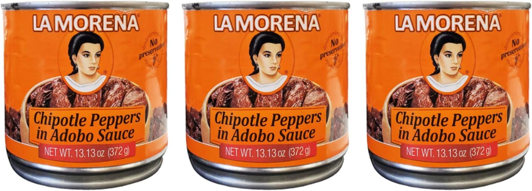 Chipotle Peppers in Adobo Sauce (3 Pack, Total of 39.39oz)