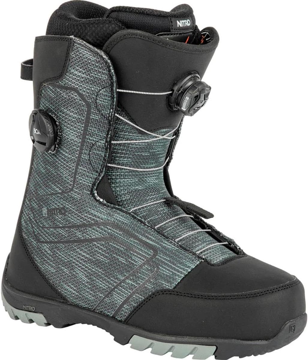 Nitro Nitro Snowboards Men's Sentinel Boa '23 All Mountain Freestyle Quick Lacing System Cheap Boat Snowboard Boat, Black