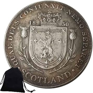 1830 British Nickel Old Coin- Scottish Shield William IV UK Old Coins - Good Luck Commemorative Coin - History of UK Coins+ KaiKBax gift Bag Favorite gift