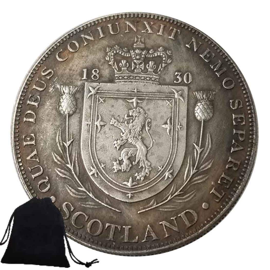 Jearls Silver 1830 British Nickel Old Coin- Scottish Shield William Iv Uk Old Coins - Good Luck Commemorative Coin - History Of Uk Coins+ Kaikbax Gift Bag Favorite Gift