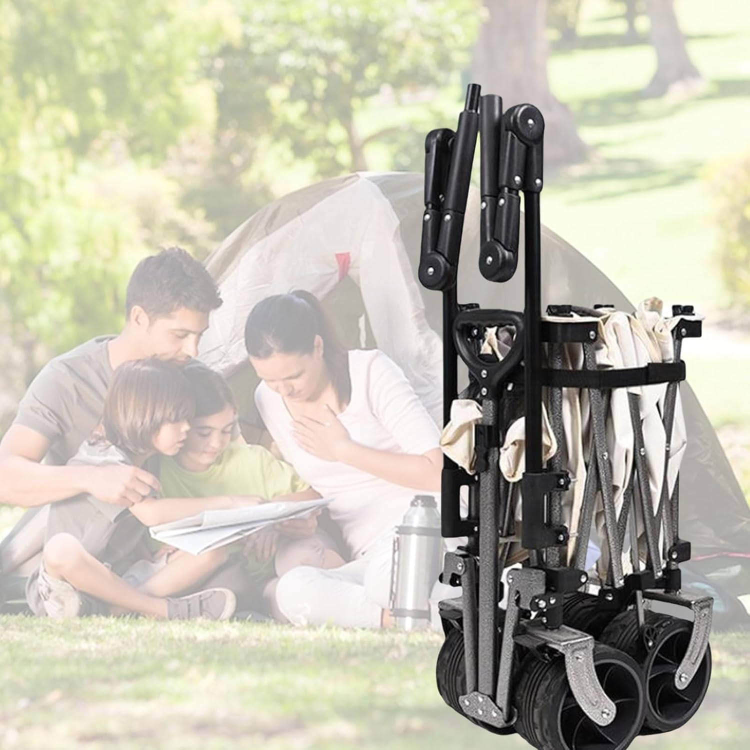 Durability Push Handle Accessory High Strengths Rustproofed Handle Attachments for Carts and Outdoor Wagons