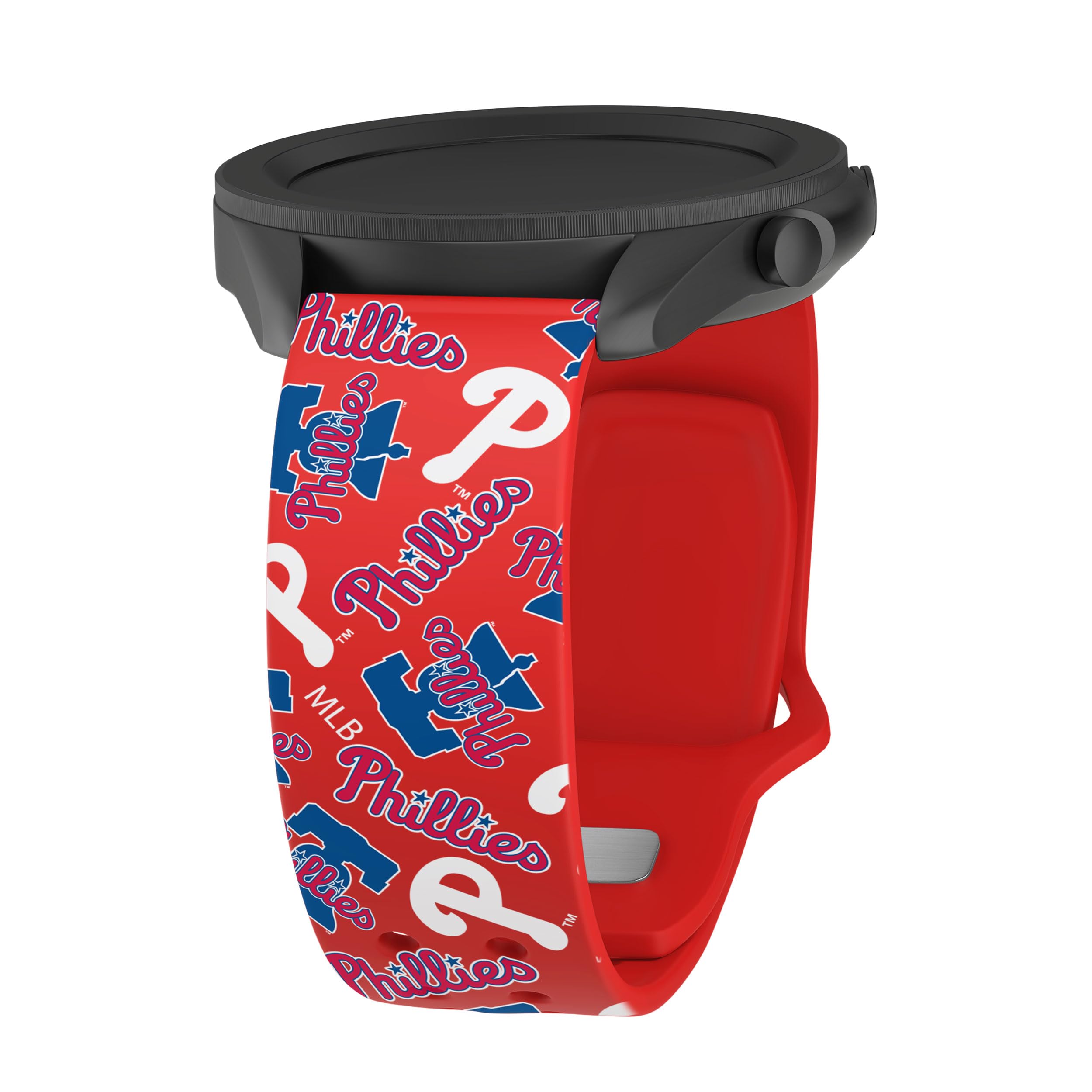 Game Time Philadelphia Phillies Quick Change HD Watch Band Compatible with Samsung, Garmin, Fossil, and More (Random 22mm Short)