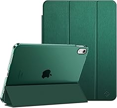 FINTIE Ultra Slim Case for iPad (A16) 11th Generation 11 Inch 2025 / iPad 10th Generation 10.9 Inch 2022 - Frosted Back Shell with Fold-back Stand and Auto Wake/Sleep, Dark Green