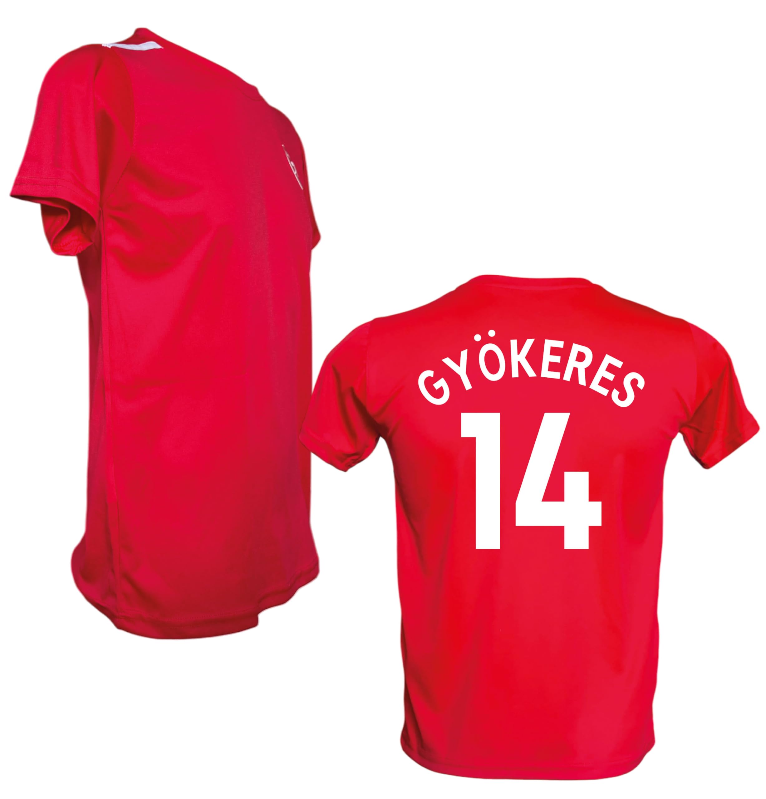 Maglia da Calcio Gyokeres 14, T-Shirt Rossa per Veri Tifosi, Divisa Sportiva da Adulto Ragazzo e Bambino