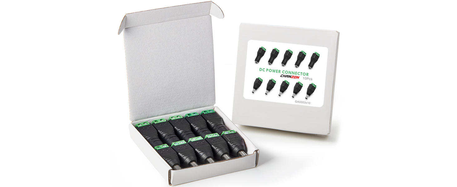 Amazon.com: CHANZON（5 x Male + 5 x Female DC Power Connector 5.5