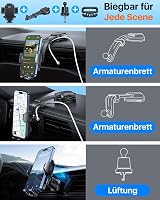 YRU 360° Autós Telefontartó Alumínium Szívókorongos iPhone 16 Pro Max Kompatibilis 4