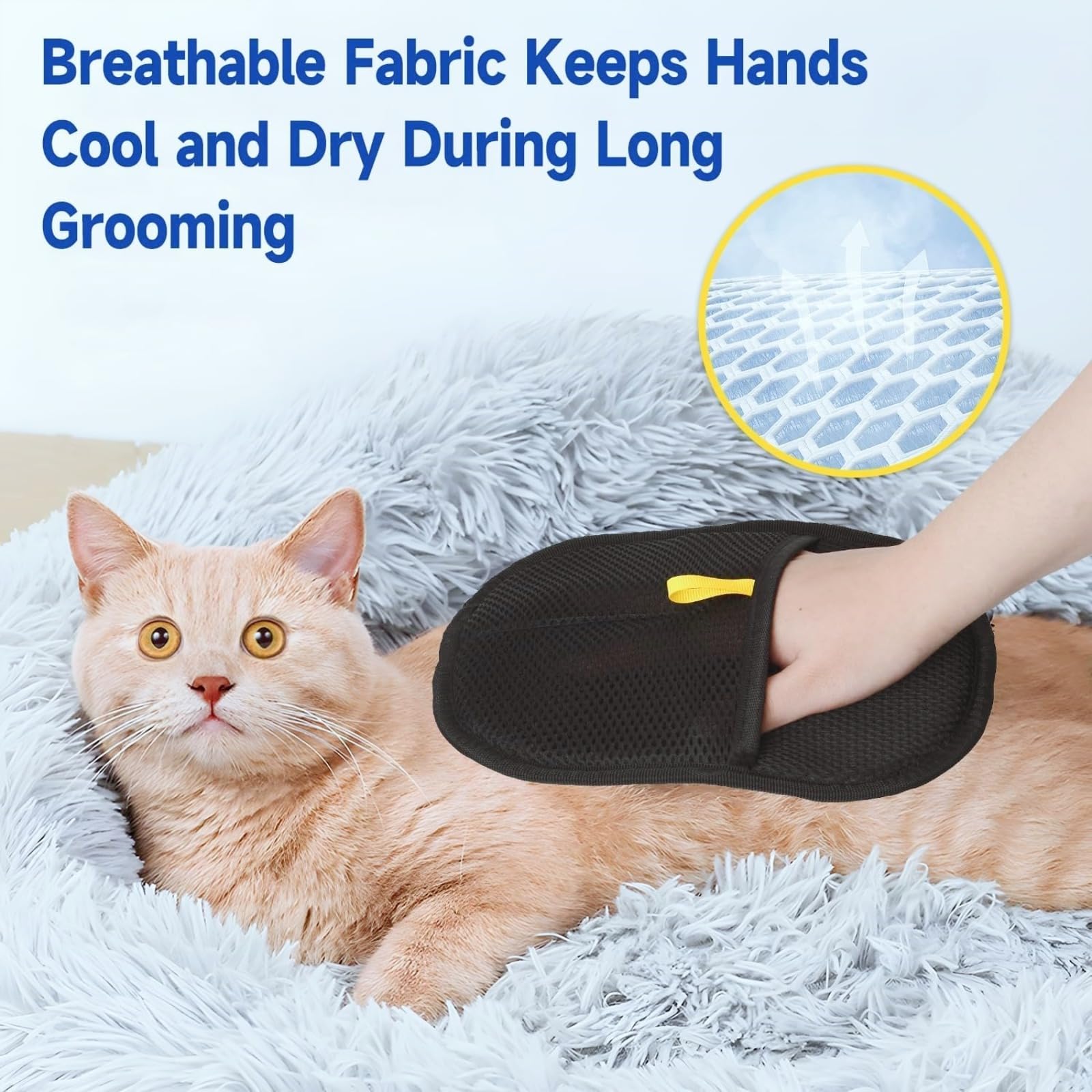 Lot De 3 Gants De Toilettage Double Face Pour Chat/chien - Antistatique, Réutilisable, Enlève Les Poils Sur Canapé Et Vêtements - 4