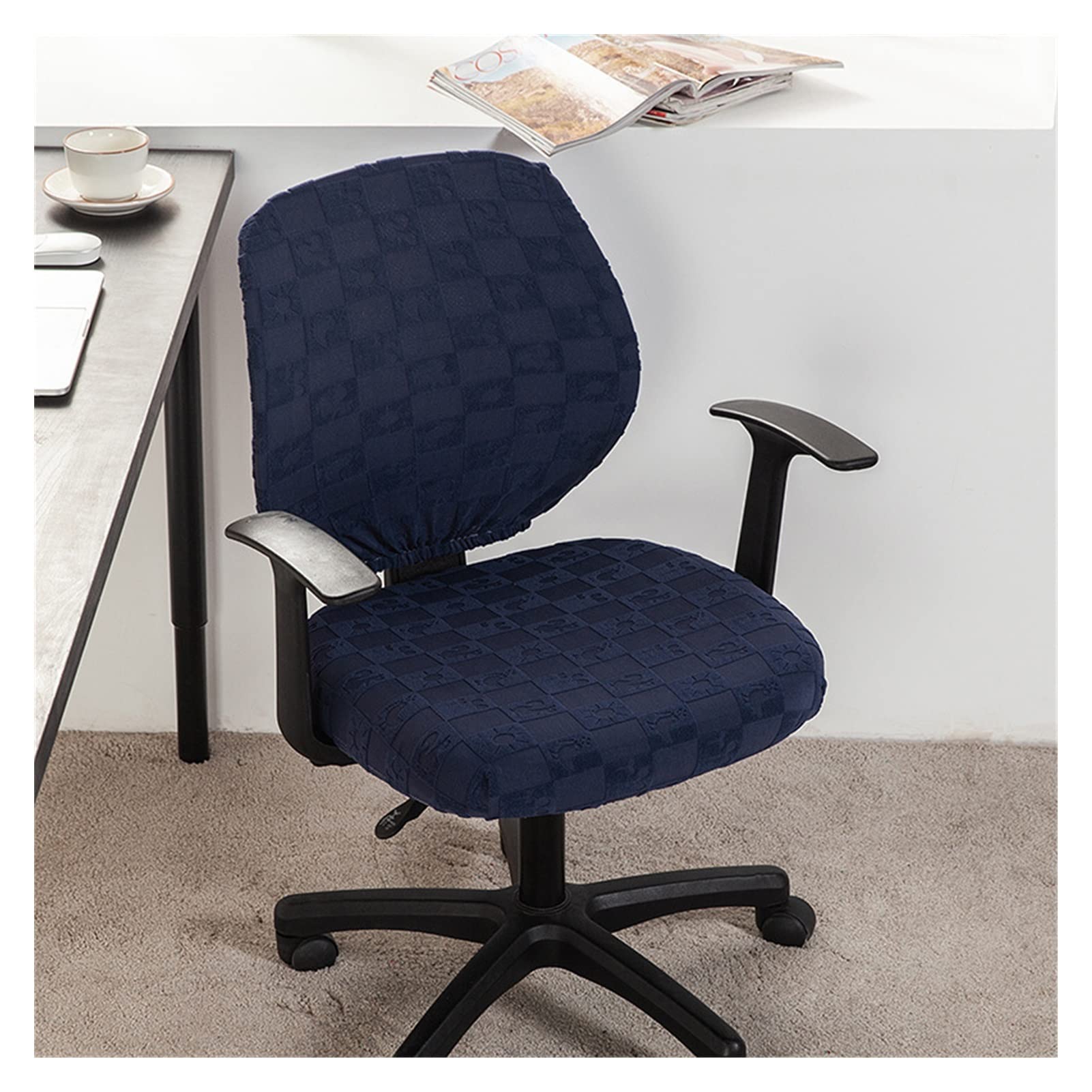 Cubierta de Silla de Oficina Universal Sillón de Silla de Silla de Silla Estiramiento de la Silla de la computadora Funda Protectora de Asiento extraíble Decoración del hogar Fundas sillas