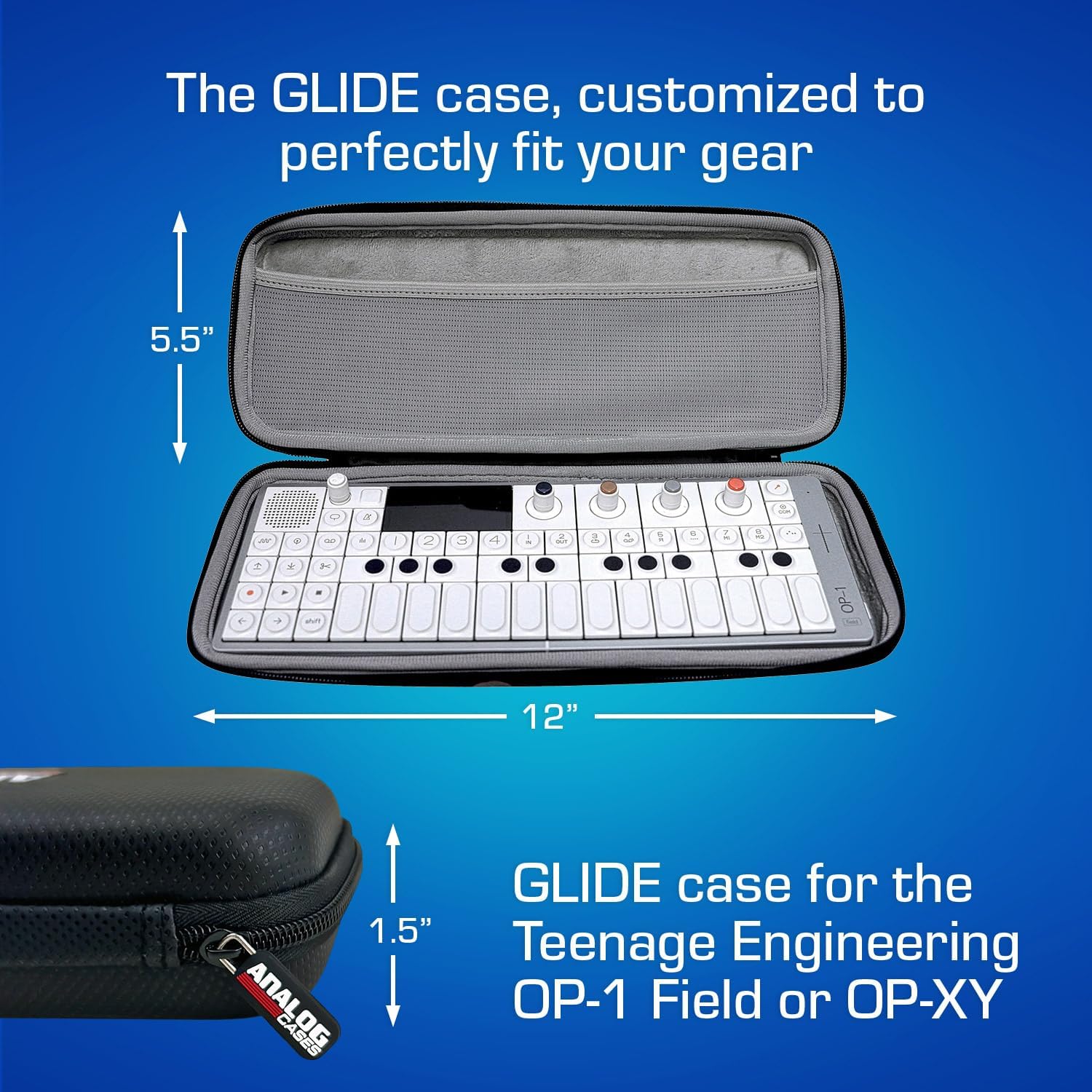 ANALOG CASES Teenage Engineering OP-1 Field/OP-XY/OP-1 Case - Custom-Fitted Compact GLIDE Case for Travel - Image 5