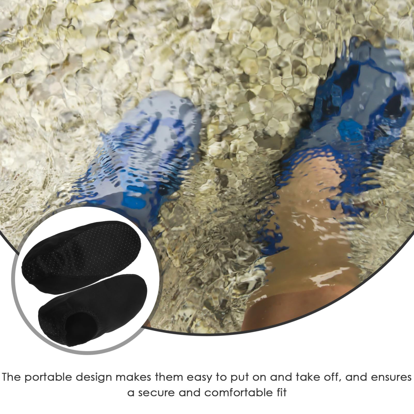 WOONEKY Breathable Diving Shoes for Men Women Water Shoes Skid-Resistant Sole Soft Beach Shoes Lightweight Compact Easy to Pack