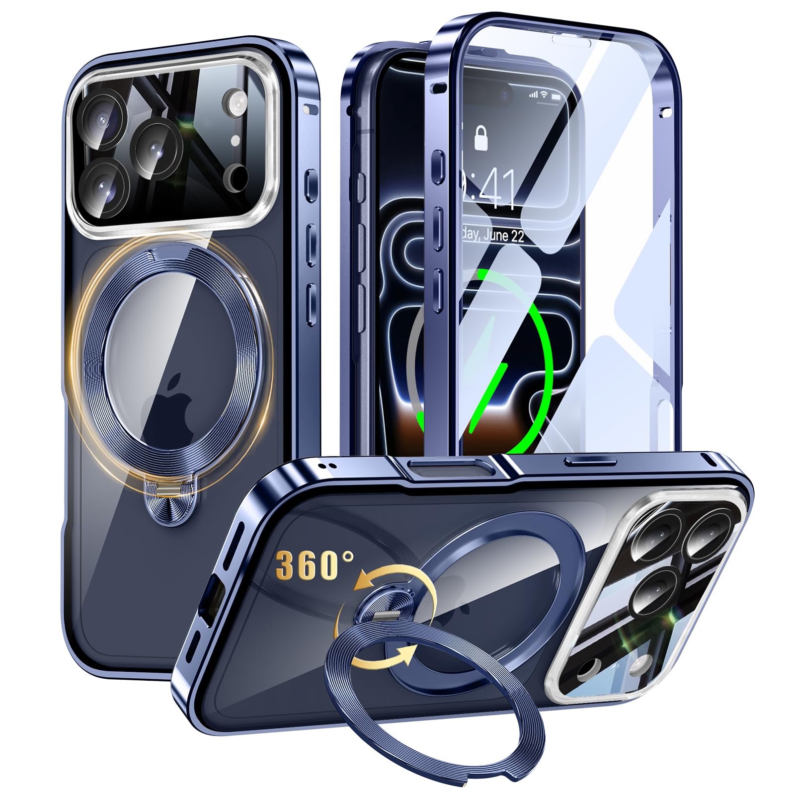 iPhone 17 Pro 用 両面 MagSafe対応 ケース アイフォン17…