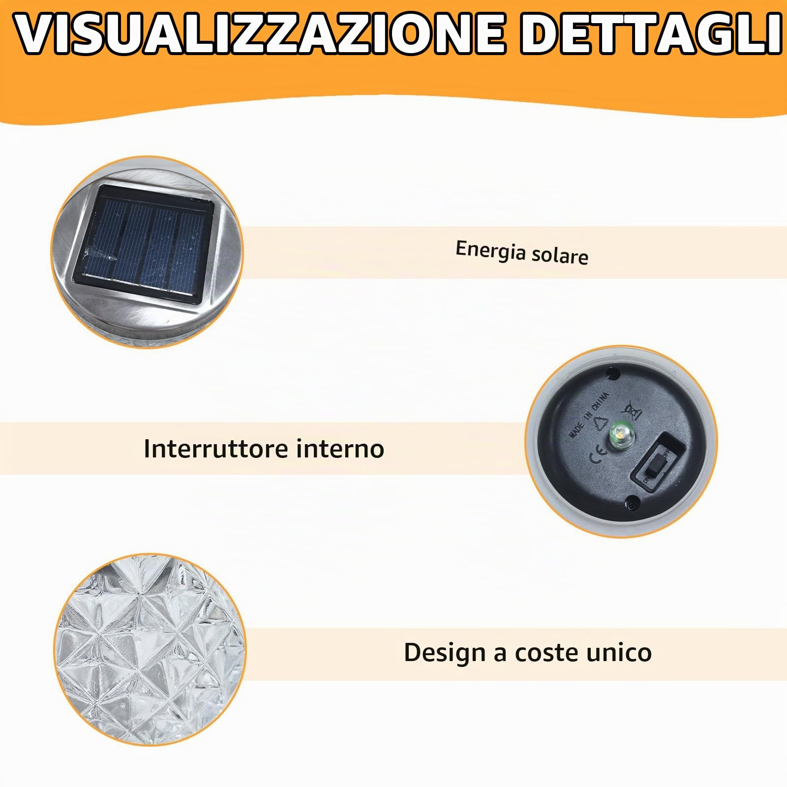 Lanterna Solare da Esterno,2 Pezzi Lampada Solare per Esterni da Tavolo 10 CM,Solarlampen für Außen,Lanterna Solare per Esterni,Lampade da Tavolo a Energia Solare,per Terrazza,Balcone