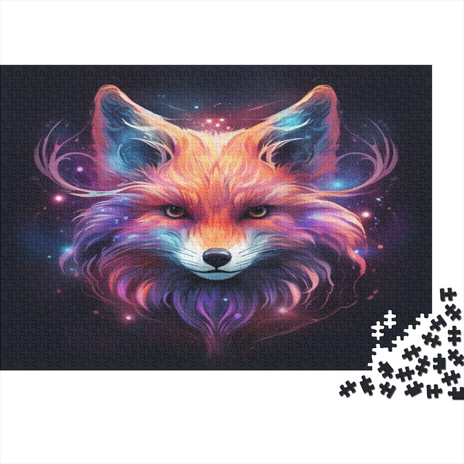 Fox Jigsaw Puzzle Puzzle 1000 sztuk do dekoracji domu gra edukacyjna dla domu i dorosłych 1000 sztuk puzzle wyzwanie zabawka 1000 sztuk 1000 sztuk (75 x 50 cm)