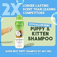 Vista 3 de TropiClean Champú suave para cachorros, champú para perros para alergias y piel sensible, fabricado en Estados Unidos, suave aroma a coco, seguro