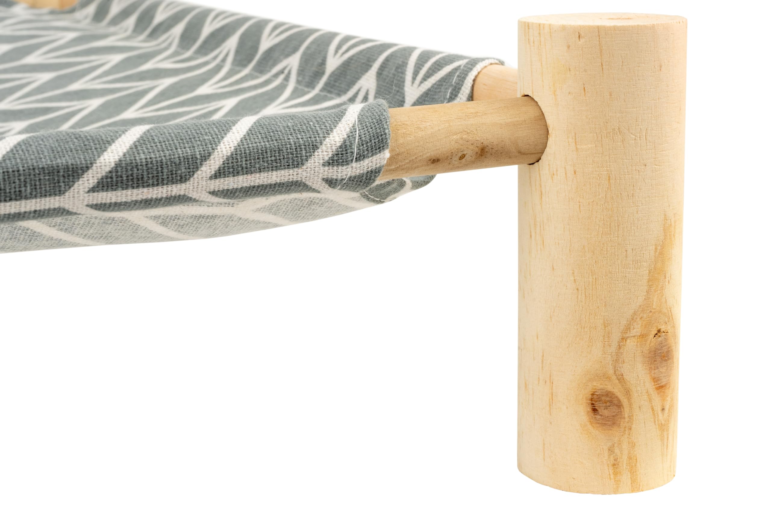 Elegante stehende Katzenhängematte mit robustem Holzgestell – Komfortabler und stilvoller Ruheplatz für Ihre Katze, ideal zum Entspannen, Schlafen und Beobachten