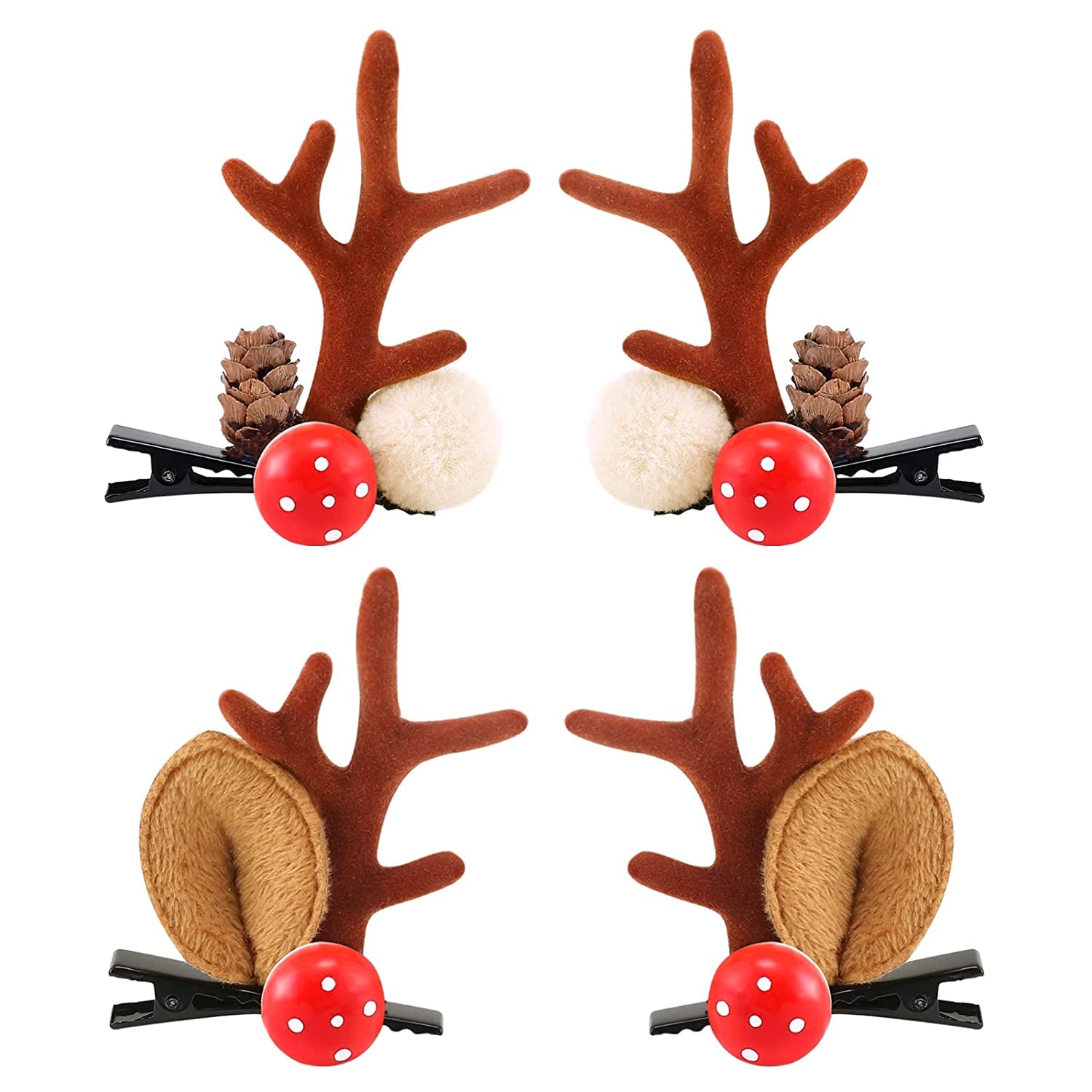 Amazon.co.jp: クリスマス トナカイ ヘアピン クリスマスヘアクリップ