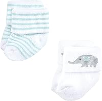 Vista 3 de Hudson Baby Baby Girls' Cotton Rich Newborn and Terry Socks