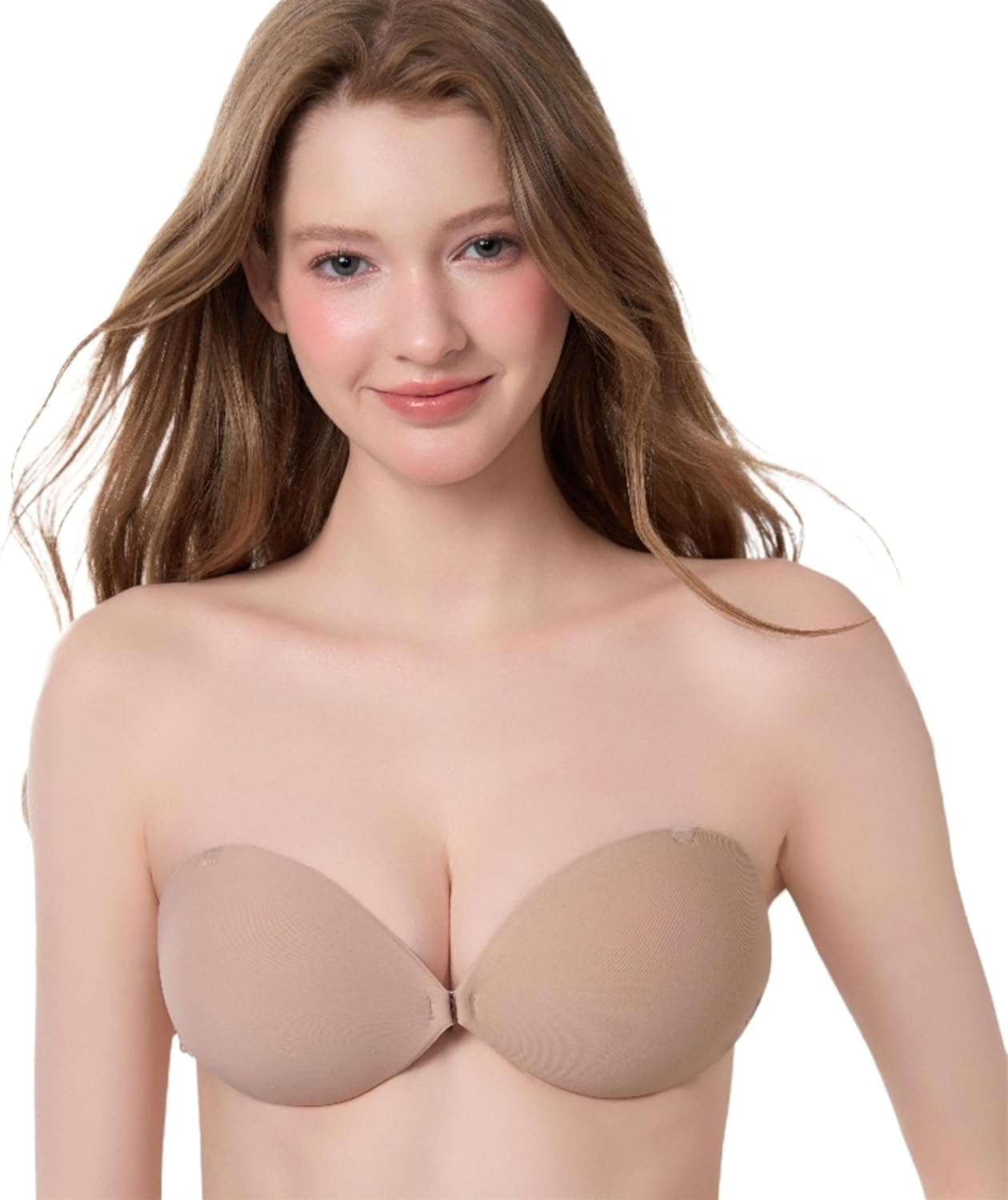 Hey U Sticky Bra Double Clasp Adhesive Bra Invisible Push Up Lift Bra Stronger Push Up Effect
