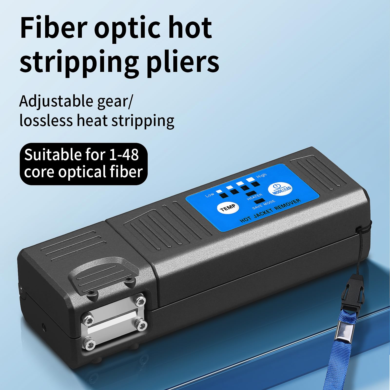 Décapant thermique transversal à fibre optique M8, compatible avec les fibres nues/faisceaux et les fibres de ruban, adapté pour le mode de chauffage double 1 à 48 cœurs et la régulation de la