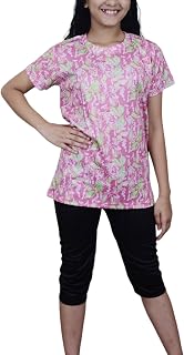 Aqua Holic Two Piece Swimming T-Shirt & Capri for Women Without Pads Price In India