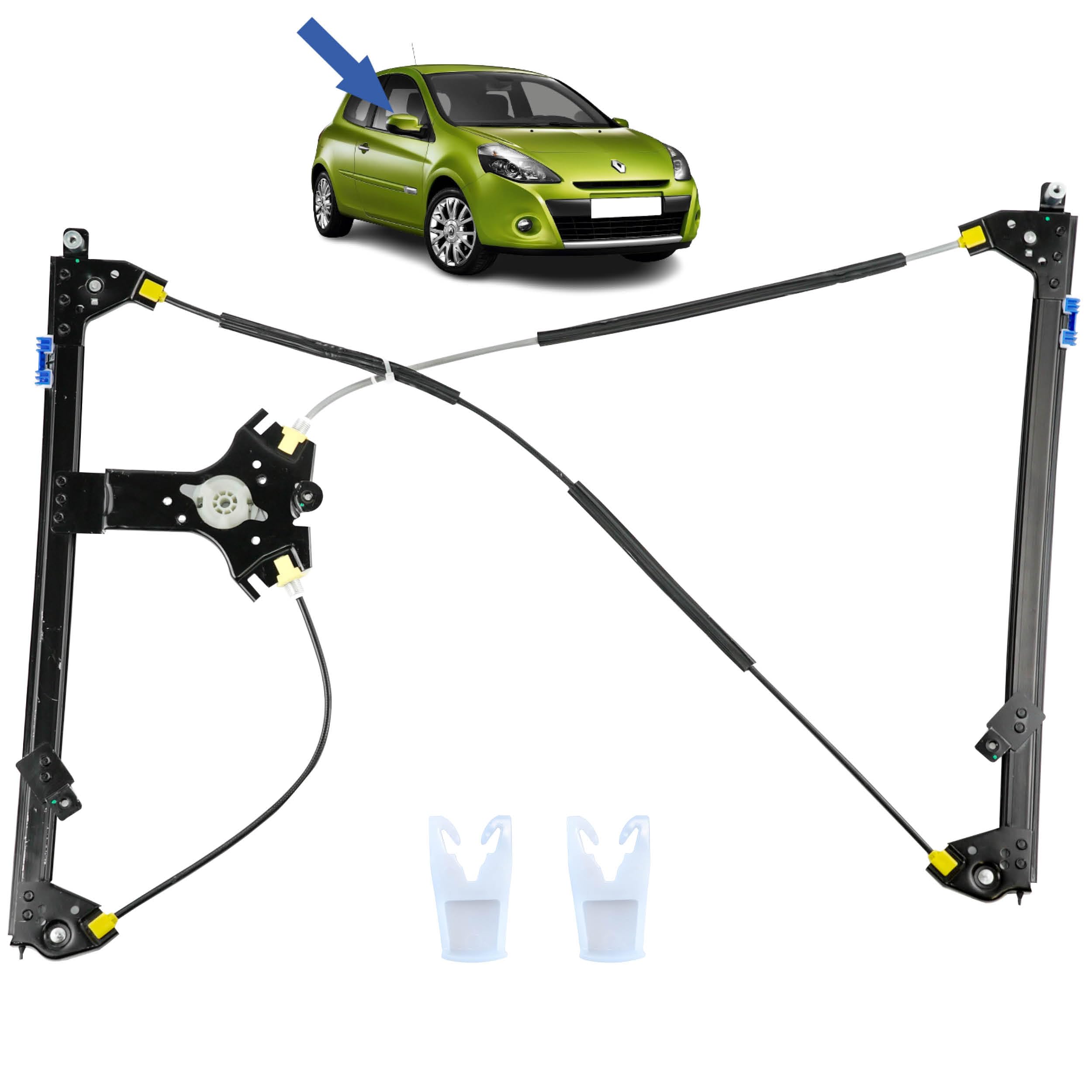 STARKIT PERFORMANCE Leve vitre compatible pour Clio 3 (2005-2012) AVANT DROIT (côté passager) (3 portes). 8200826165, 8200826173, 8200297444, 8200297447