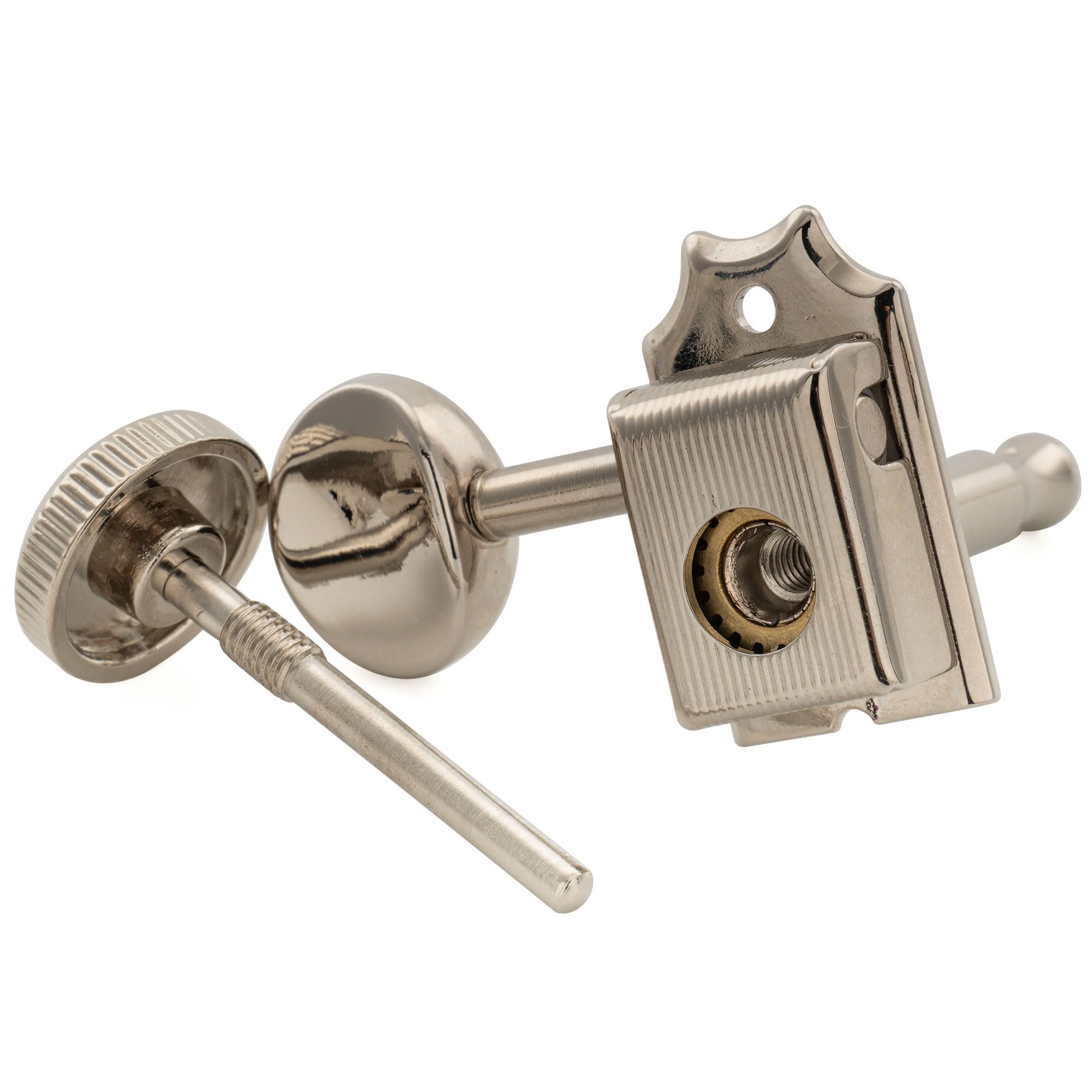 Musiclily Pro R18T Mancino 6 in Linea Semi-Sigillato Vintage Ibrido Set Meccaniche Autobloccanti 18:1 Ratio Locking Tuners con Paletta Ovale per Chitarra Elettrica Fender Squier Strat Tele, Nickel