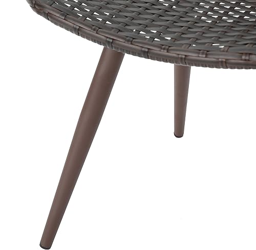 Miniatura 6 de Christopher Knight Home Gila - Sillas de comedor de mimbre para exteriores con patas revestidas en polvo, juego de 2 piezas, marrón multicolor /