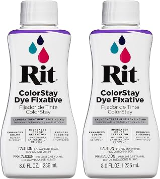 Rit Dye RIT COLORSTAY ، 8 أونصة سائلة ، صبغة مثبتة 2-حزمة