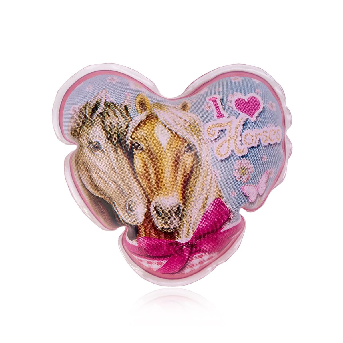 accentra Mini-Duschgel I LOVE HORSES – Großpackung Gastgeschenk für Kindergeburtstag, Tombolapreis oder Adventskalender Füllung – Bonbonglas mit 24 x 50 ml Pferde & Pony