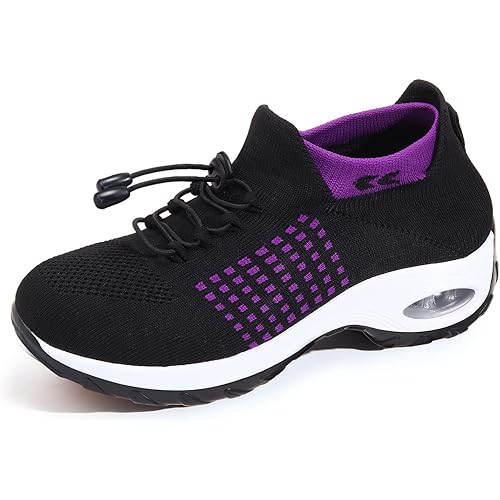 STUNAHOME Orthopedic Sneakers Breathable Women Walking Shoes Slip on Trainers Women's Comfortable Casual Ladies Athletic Shoe Thick Bottom