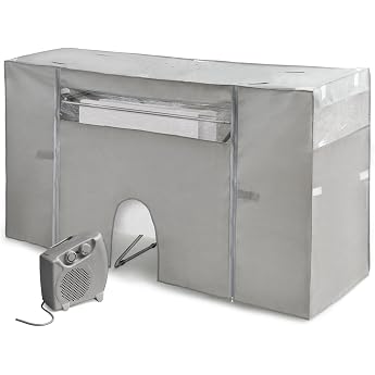 Rayen 6175 Covers Airer with Heating Fabric Grey 180 x 56 x 106 cm Pack of 2