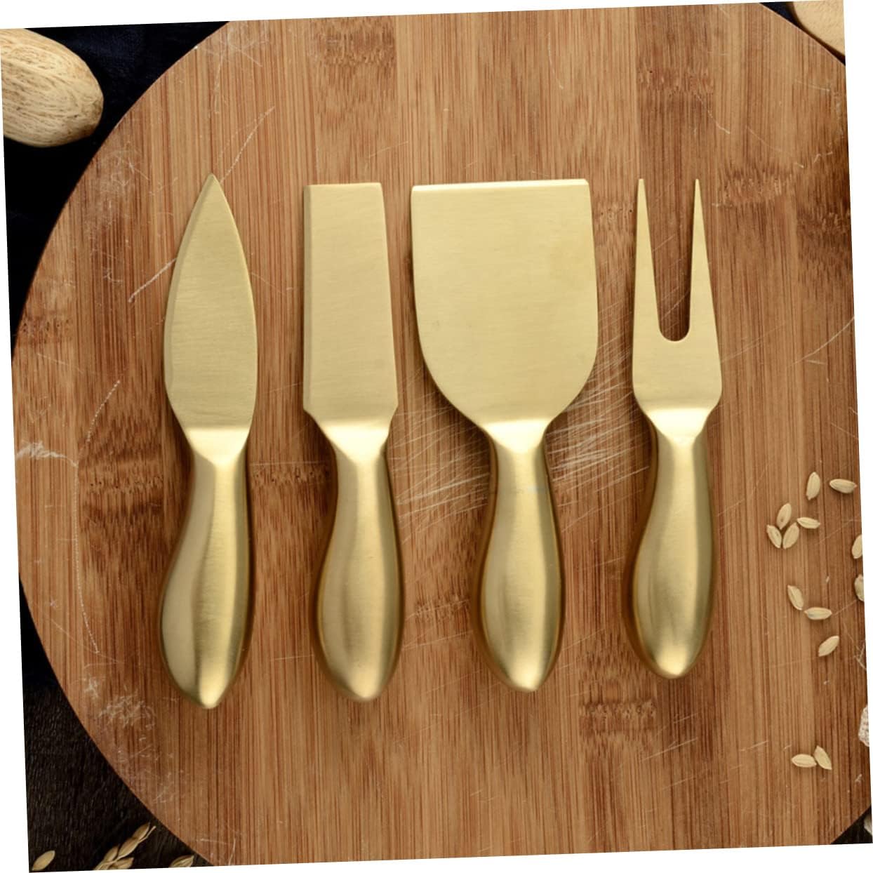 LABRIMP Stainless Steel Cheese Cutter Slicer Kit for Slicing Spreading and Serving Hard Cheeses and Ergonomic Kitchen Cooking Tools Entertain Style