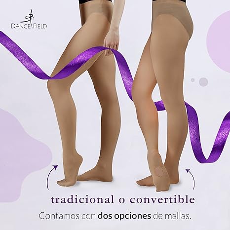 Pirouette Tienda Mallas De Ballet De Color Liso Para Mujer, Con