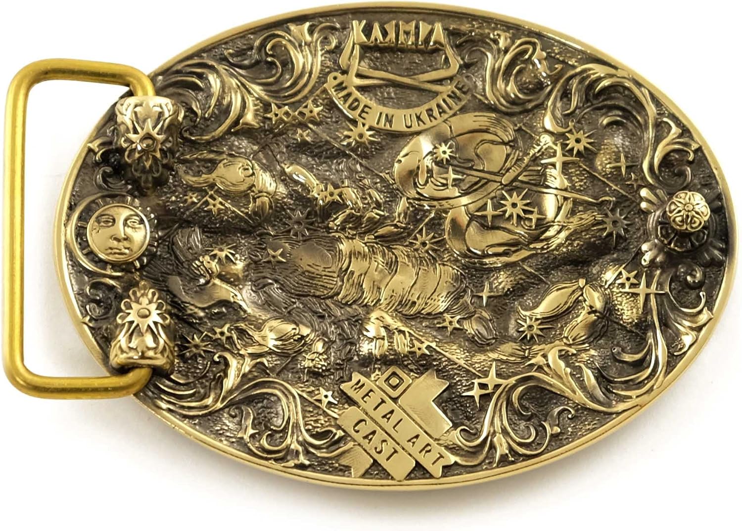 Sagittarius belt buckle, Horoscope Astrological Zodiac Sign solid brass belt buckle for casual belt for men and women