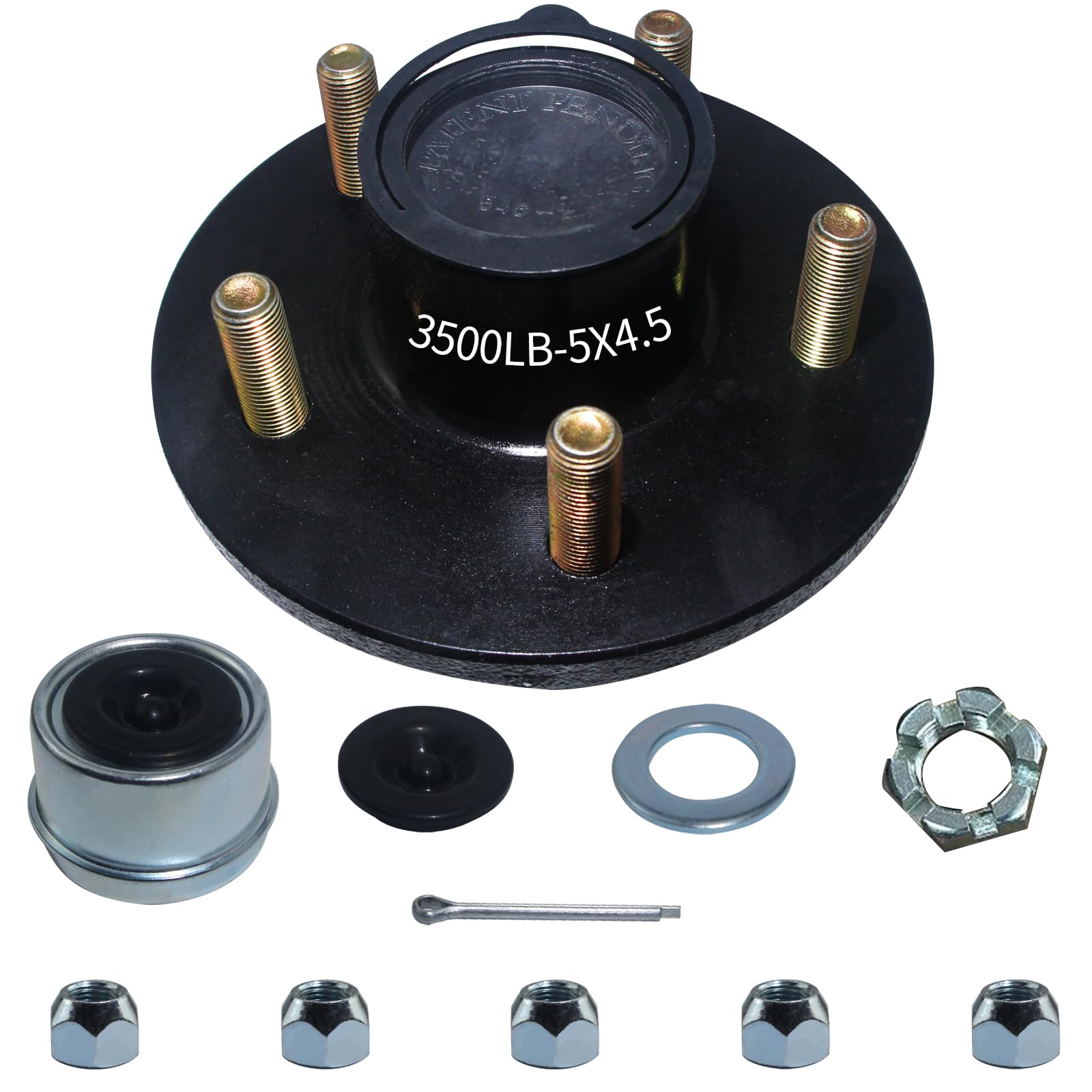 trailer hubs 5 lug 4.5 5x4.5 for 3500lb 1-1/16'' to 1-3/8'' #84 tapered trailer axle 1 set