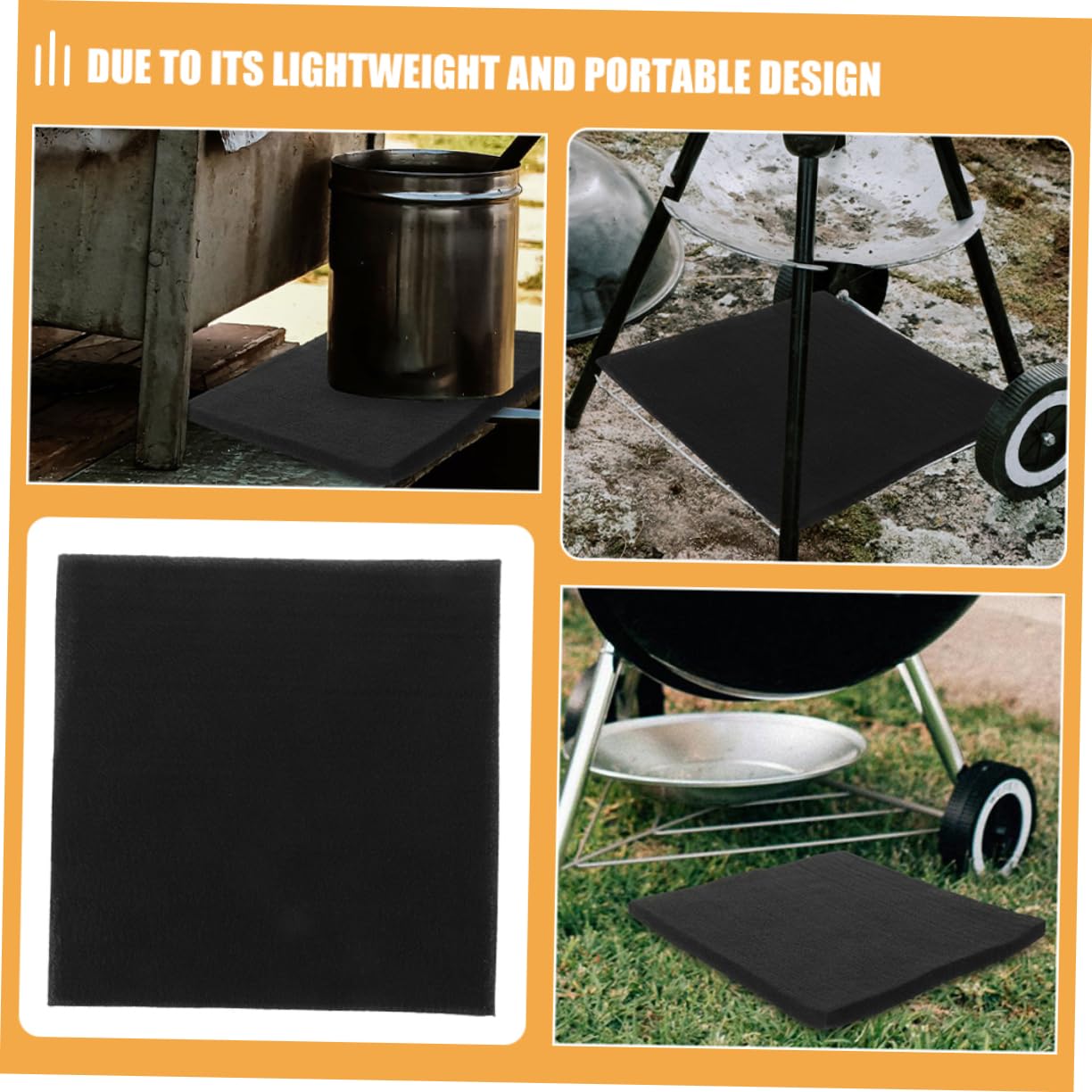 CHILDWEET Fire Mat Fur Blanket Welding Fireproof Mat Weld Blanket Welding Blanket Fire Resistant Blanket Fire Proof Blanket Welding Supplies Fire Proof Mat Welding Mat Black Polyester Fiber