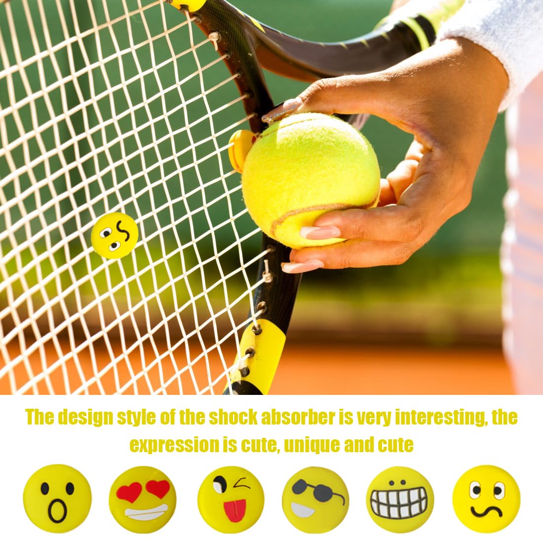 Ammortizzatori Per Racchetta Tennis In Silicone - Set 5 Pezzi, Antivibrazioni, Facili Da Installare - Foto 5