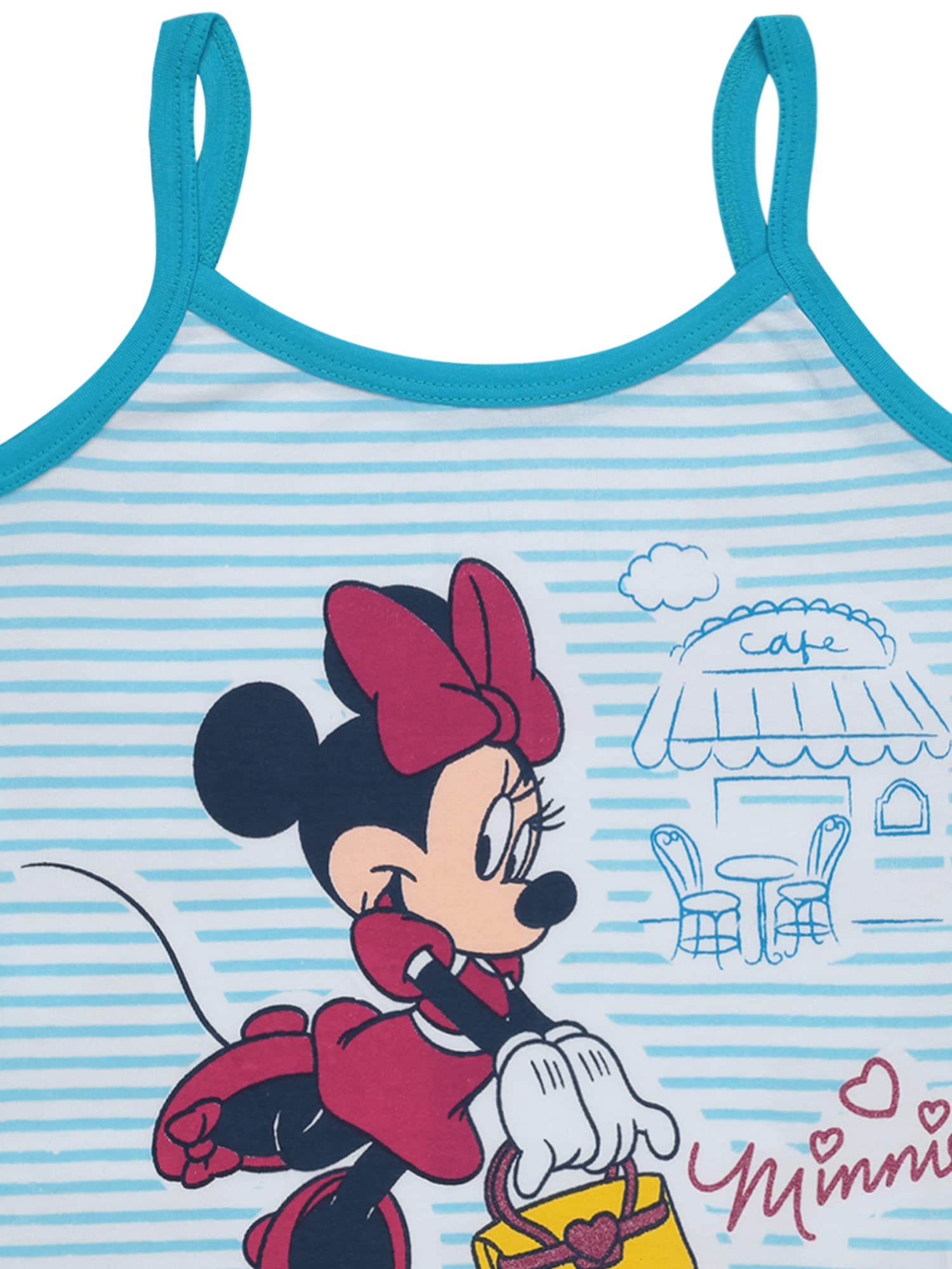 BODYCARE Girls Cotton Regular Fit Minnie & Friends Vest| | Skin Friendly | Lightweight | Sleeveless Design | Pack Of 3 - Assorted (Kia8611-Pk005_P3), 10-12 Years 2