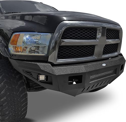 Miniatura 3 de Hooke Road Kit de parachoques delantero y trasero de ancho completo Ram 10-18 para camionetas Ram 2500 3500 2010-2018 con placa deslizante y barra