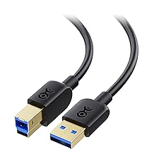 Cable Matters 5Gbps USB 3.0 Cable - 6ft, USB A to B Cable, USB3 Cord with Type-B 3.0 Connector for Hard Drive Enclosure/Built-in Hub and More, Black