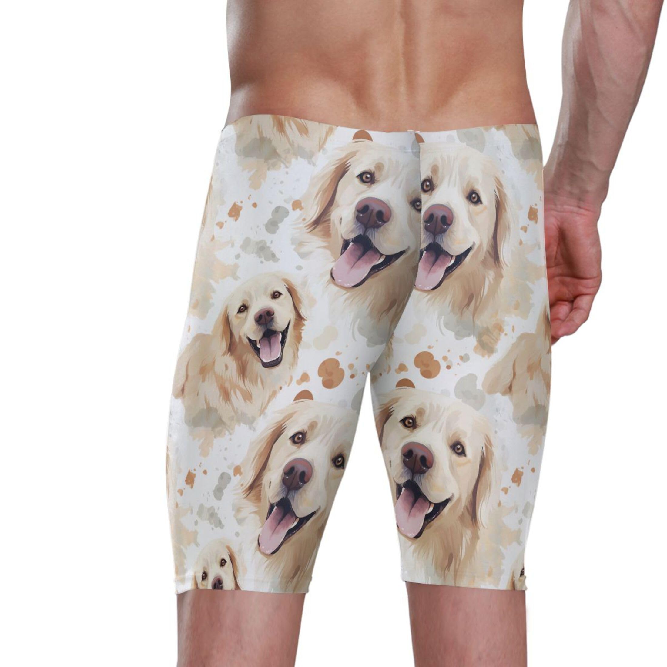 Dog Puppy Pug Cute Men's Swim Jammers Racing & Training Swimsuit Fast, Flexible,Comfortable XXXL B0402807