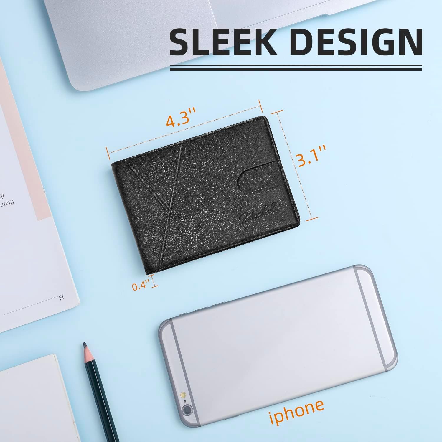 Zitahli Wallet for Men Slim 11 Credit Card Holder RFID Blocking Small Men's Wallet Bifold Minimalist Front Pocket With Mens Gifts Box | Slim, RFID Blocking, Premium, Front Pocket, Gift Box, Leather Card Holder - Image 2